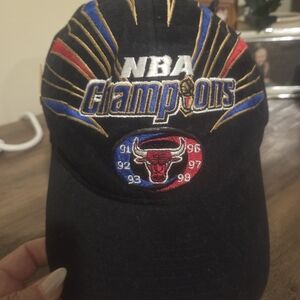 STARTER NBA Champions Black Cap with Red and Blue Accents